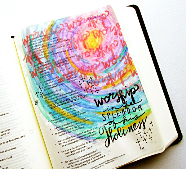 Tai Bender | Process Video | mixed media art journaling Bible | neocolor II crayons technique