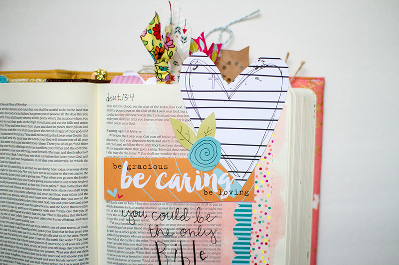 Leah Van Ert shares with us how much we need to be a light to others around us and sharing her mixed media art journaling Bible page | Illustrated Faith Whatever Is Lovely Collection | Illustrated Faith Make It Count devotional