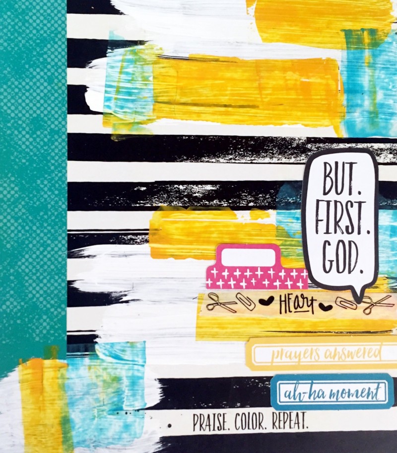 Janel is sharing a little flip through of what she's done so far in her Illustrated Faith Praise Book | mixed media art, prayer, and scrapbook journal