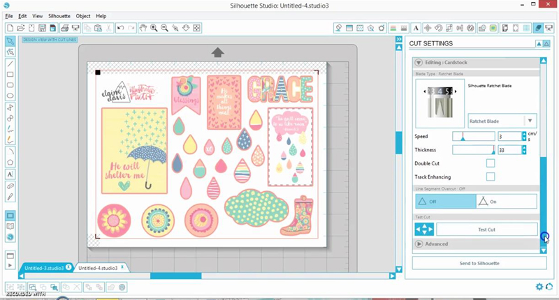 Andrea is sharing a video and step by step Silhouette print and cut tutorial to cut out the new Illustrated Faith digital printalbles