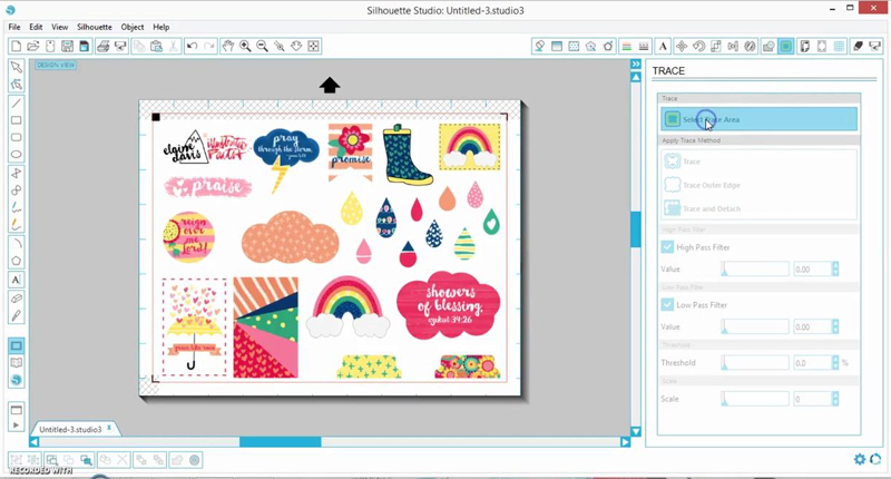 Andrea is sharing a video and step by step Silhouette print and cut tutorial to cut out the new Illustrated Faith digital printalbles