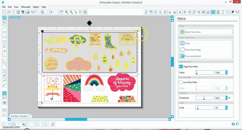 Andrea is sharing a video and step by step Silhouette print and cut tutorial to cut out the new Illustrated Faith digital printalbles