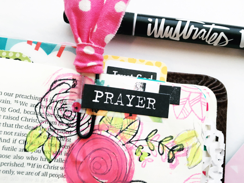 Bailey Jean Roberts shares about blooming in our faith and this mixed media art journaling Bible page | Illustrated Faith Beautiful Devotional Kit | Illustrated Faith by Bella Blvd