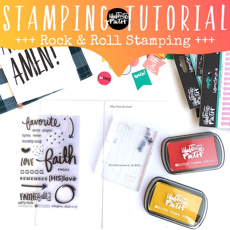 Rock and Roll Stamping step by step tutorial to achieve a ombre effect with your stamps by Heather Greenwood
