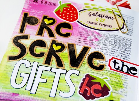 mixed media hybrid art Bible journaling by Elaine Davis | Print and Pray Shop | Better Together Collab | digital printables