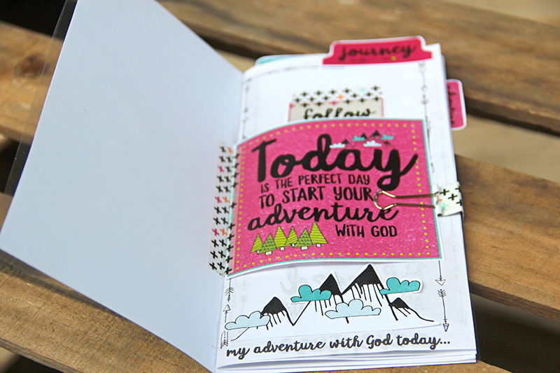 hybrid traveler's notebook assembly and decoration process video by Allie Trumpower for Illustrated Faith