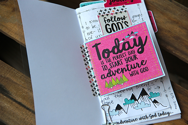 hybrid traveler's notebook assembly and decoration process video by Allie Trumpower for Illustrated Faith