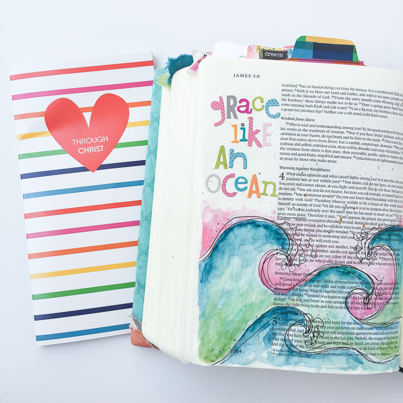 mixed media watercolor illustration art journaling Bible entry by Bekah Blankenship