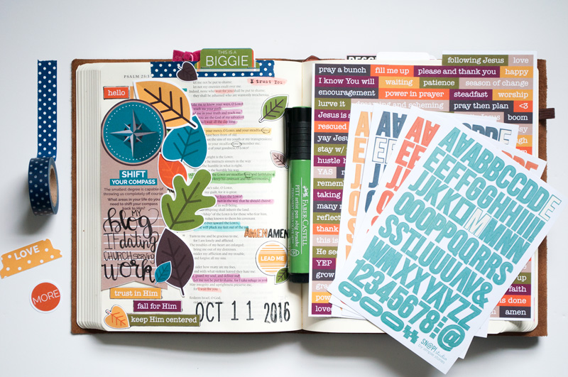 digital hybrid bible journaling by Leah Schumacher | Shift Your Compass