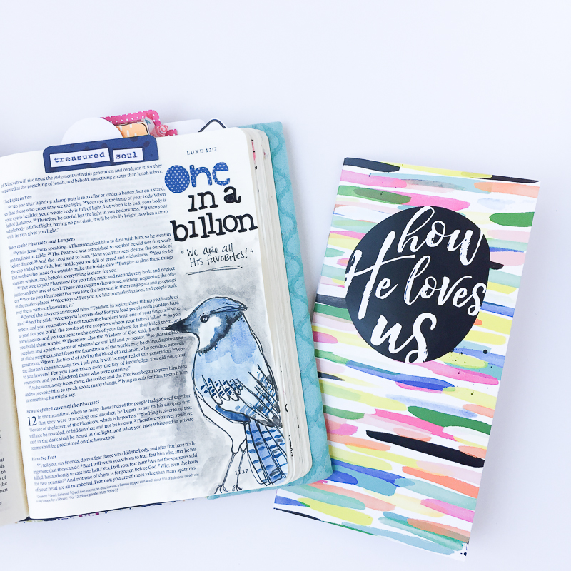 watercolor Bible journaling illustration by Bekah Blankenship | One in a million | Illustrated Faith How He Loves Us devotional by Stephanie Buice