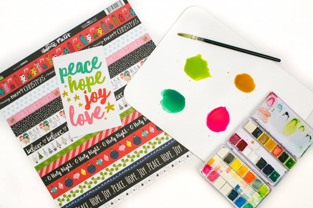 step by step Watercolor Tutorial | Leaning In - No Beginning and No End by Amy Bruce | Illustrated Faith 'Tis The Season #if_tistheseason | Illustrated Faith by Bella Blvd CHRISTmas collection