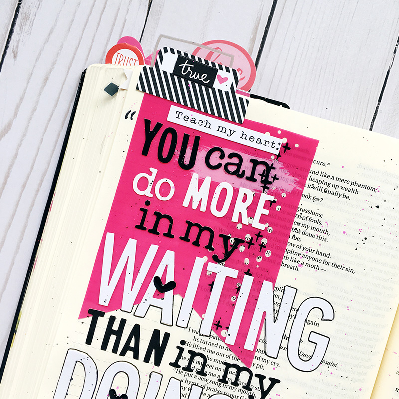 bible journaling worth the wait entry by Bailey Jean Robert | Psalm 40