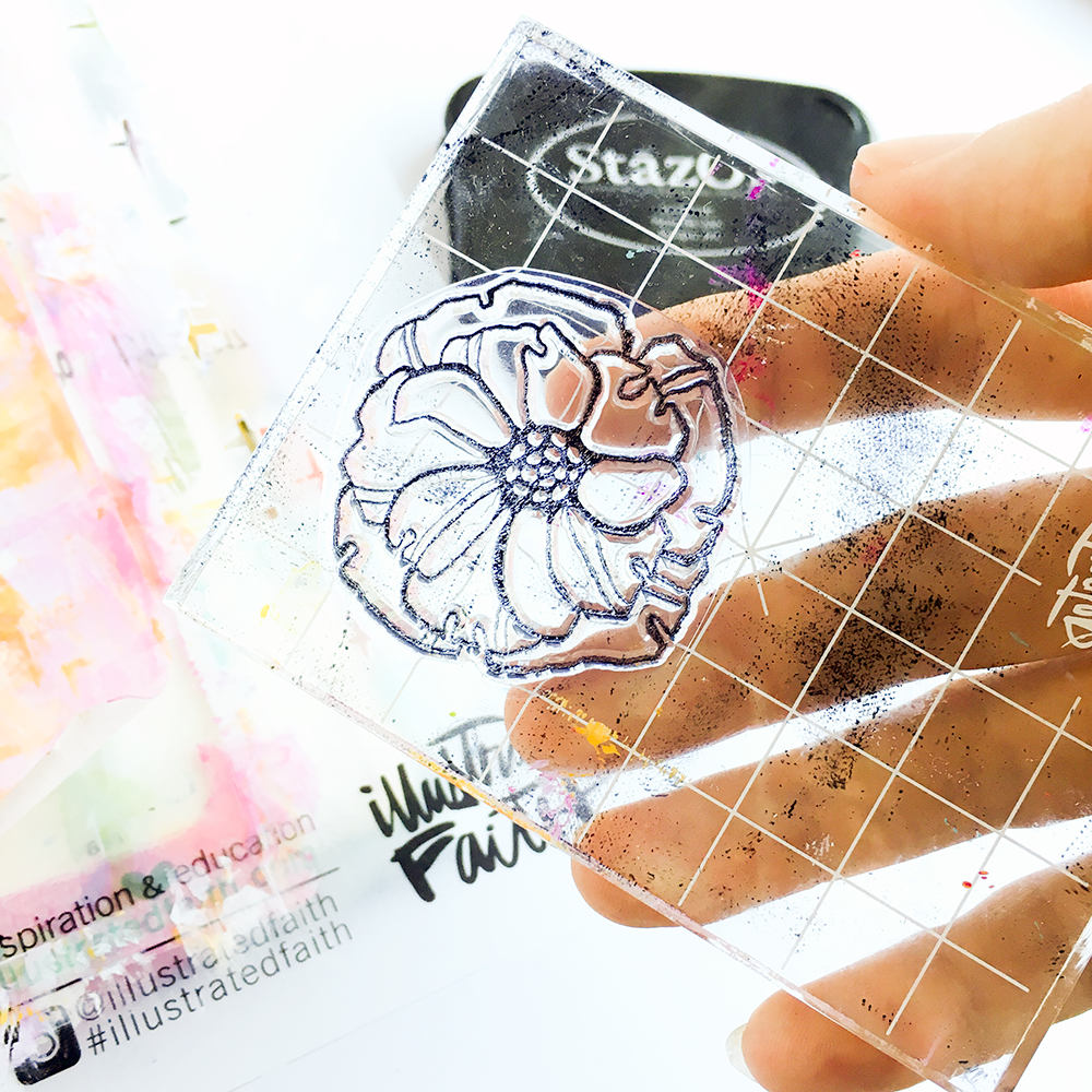 mixed media bible journaling tutorial painterly layers by Heather Greenwood | Illustrated Faith Free to Flourish Devotional - Free From Insecurity