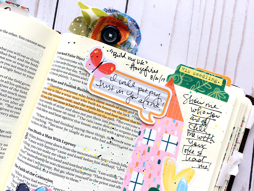 Bible journaling entry by Bailey Robert | Words of Worship: Build My Life