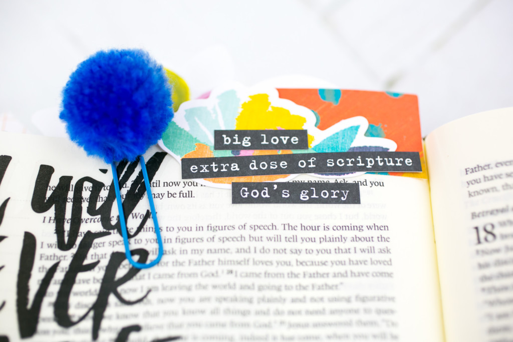 Mixed Media Bible Journaling Tutorial by Amy Bruce using Highligher Tape, All Peoples All Nations, and Brush Lettering Clear Stickers | Not of this World - Washi Tape Masking with Acrylics