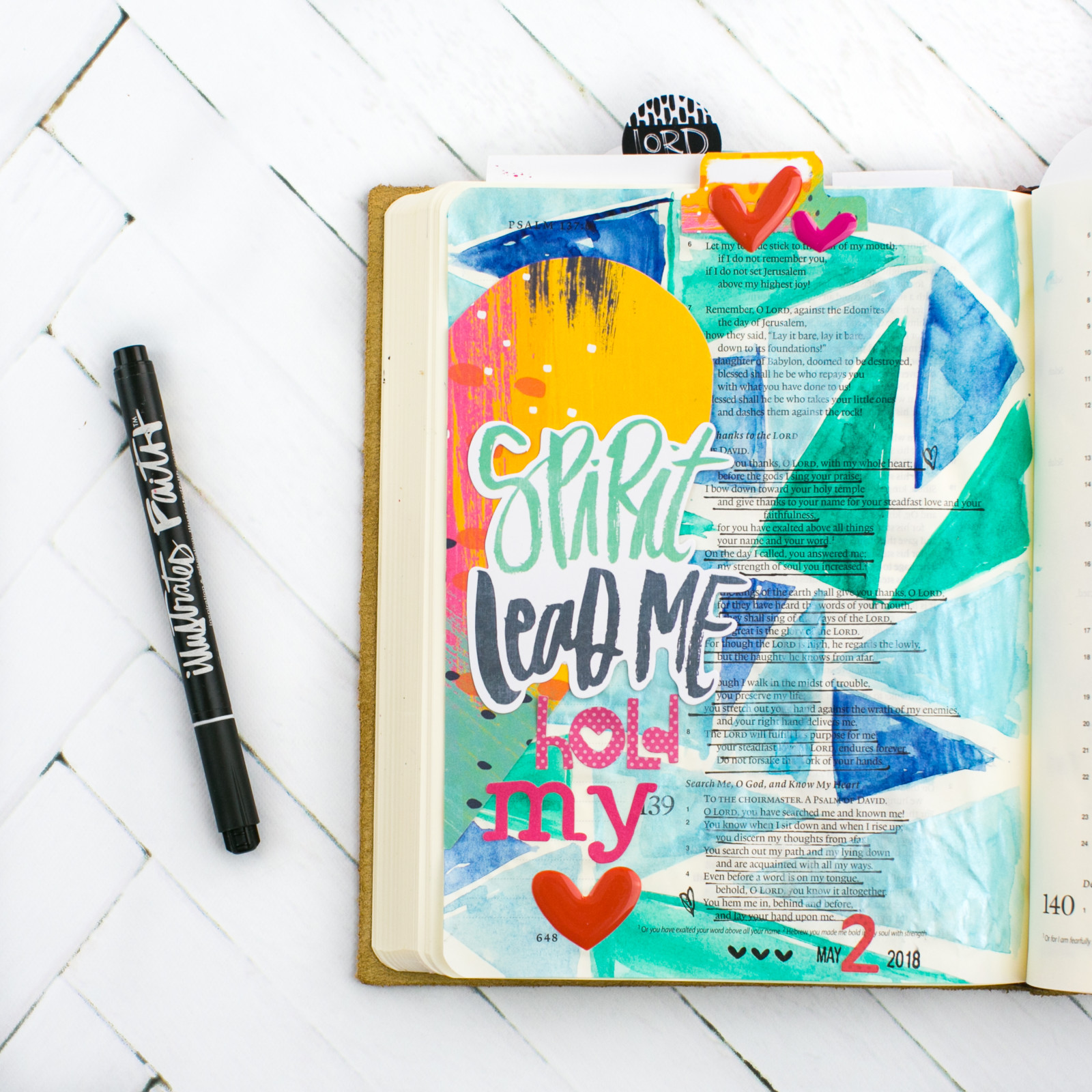 Watercolor Bible Journaling Tutorial by Amy Bruce | Pieces