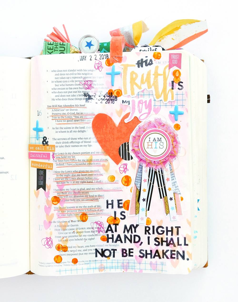 Print & Pray Hybrid Bible Journaling by Elaine Davis using digital printables | Superlatives