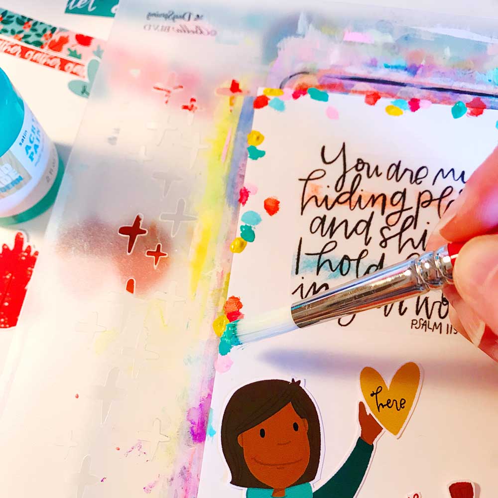 Print and Pray Hybrid Bible Journaling by Cristin Howell using digital printables | You are my Refuge