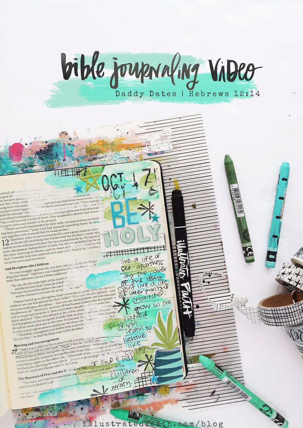 Hybrid Mixed Media Bible Journaling Process Video | Print and Pray Shop ...