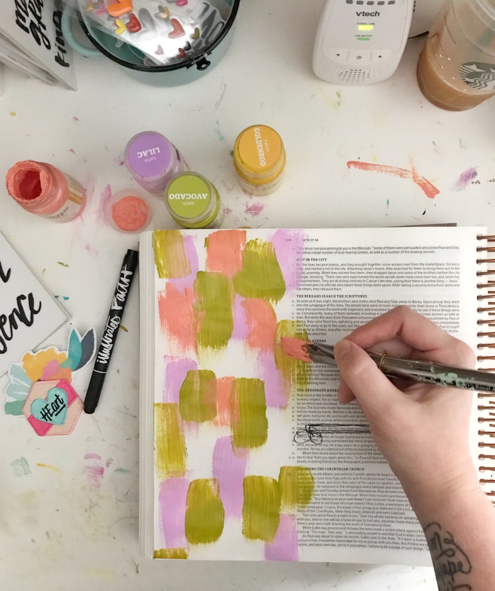 Bible Journaling | Where To Start in a New Bible by April | Acts 17:28