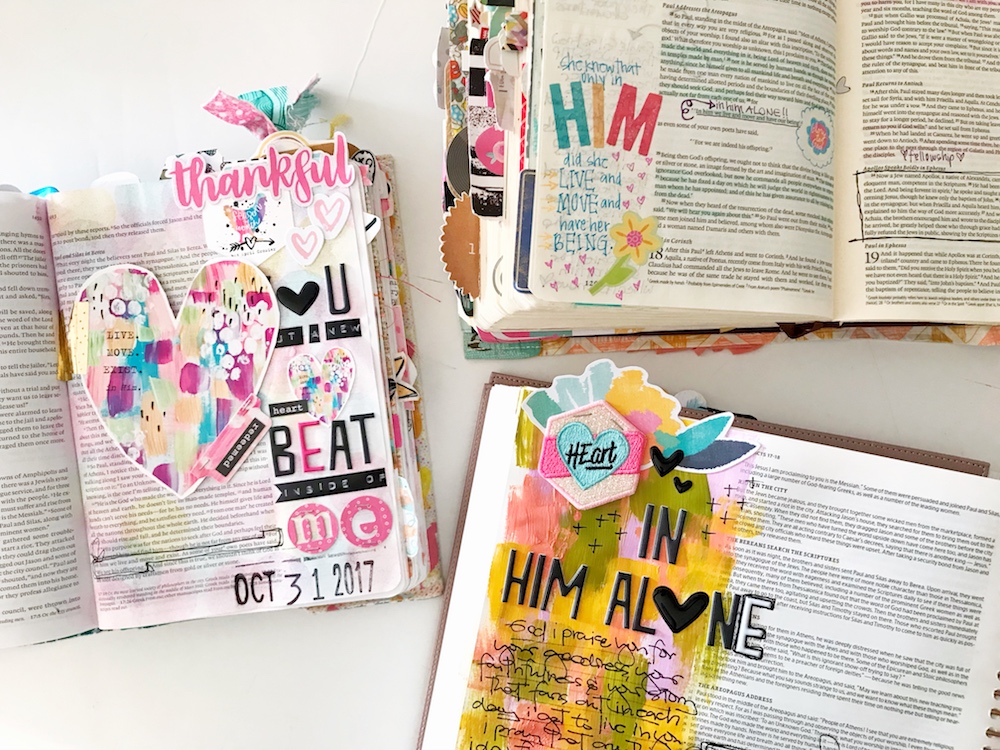 Bible Journaling | Where To Start in a New Bible by April | Acts 17:28