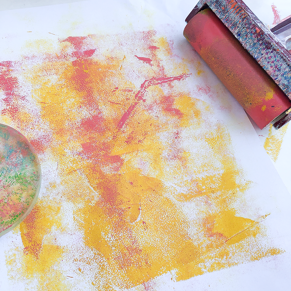 Mixed Media Bible Journaling - Gelli Plate Stamping Tutorial by Heather Greenwood | Tied Up With a Ribbon - Psalm 37:4-5