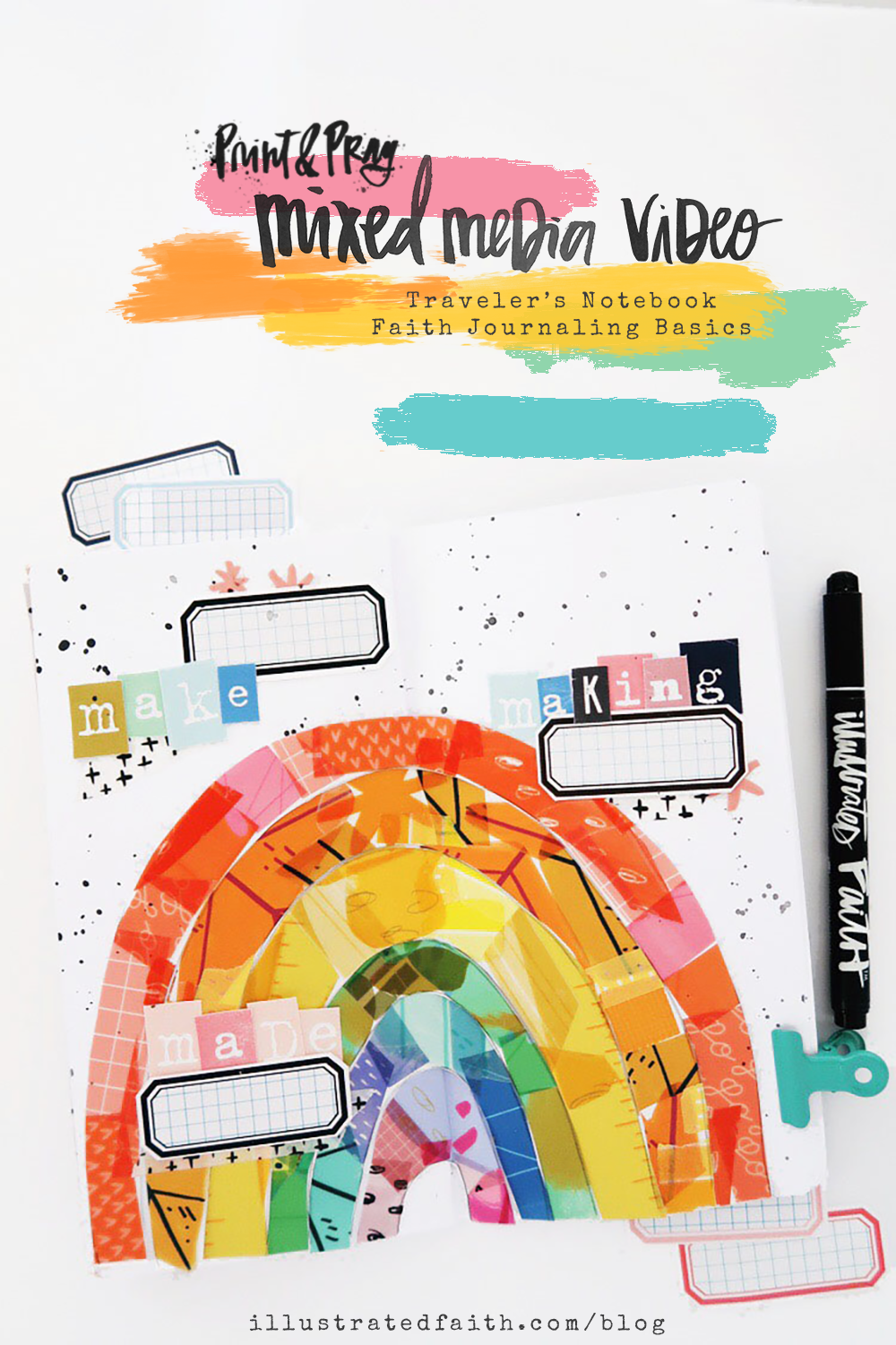 Print and Pray Basics | Traveler's Notebook Process Video by Jillian aka Hello Jillsky using digital printables