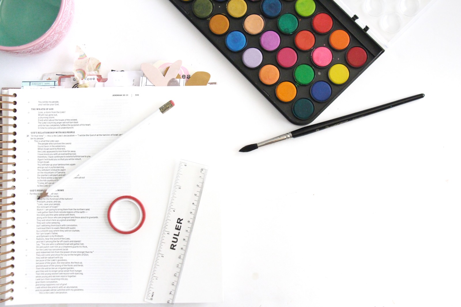 Bible Journaling Watercolor Tutorial by Bekah Lynn aka Simply Bekah | Heart Layers Devotional Kit | The Healing | Jeremiah 17:14