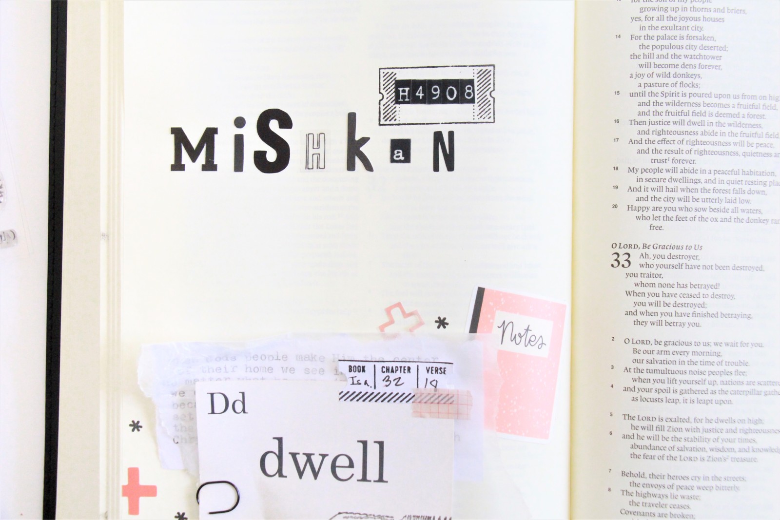 Bible Journaling by Bekah Lynn | Word Nerd Devotional Kit | Defining the word DWELL