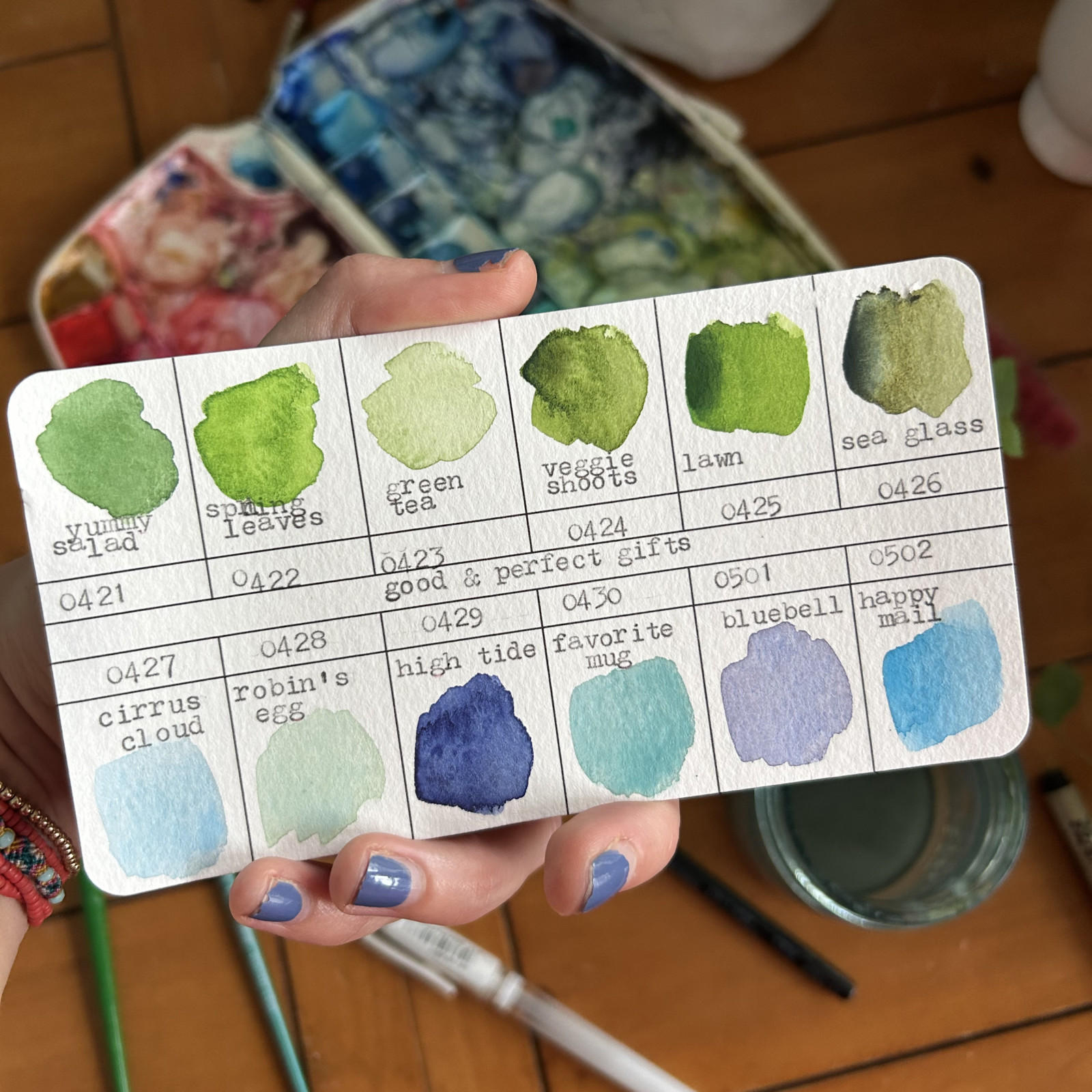 Paint Swatch Card DIY Illustrated Faith
